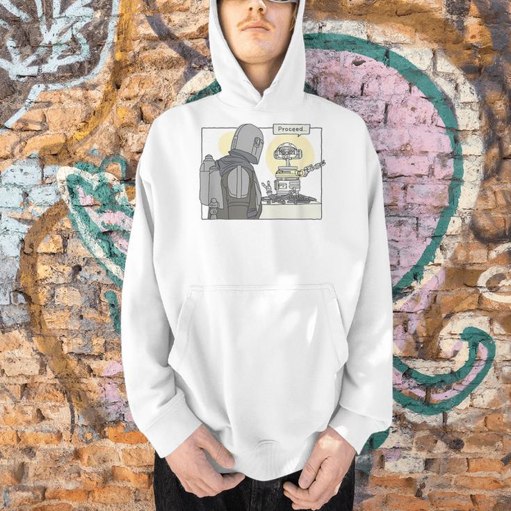 Star Wars The Book Of Boba Fett Proceed Simple Cartoon Men Hoodie Star Wars The Book Of Boba Fett Proceed Simple Cartoon Men Hoodie
