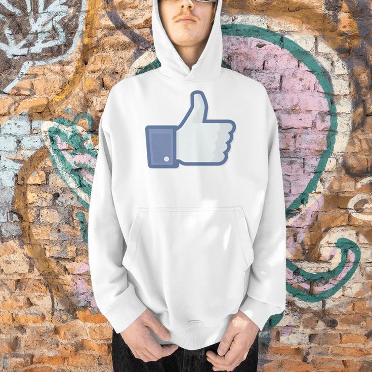Thumbs Up Like Face Book Icon Men Hoodie
