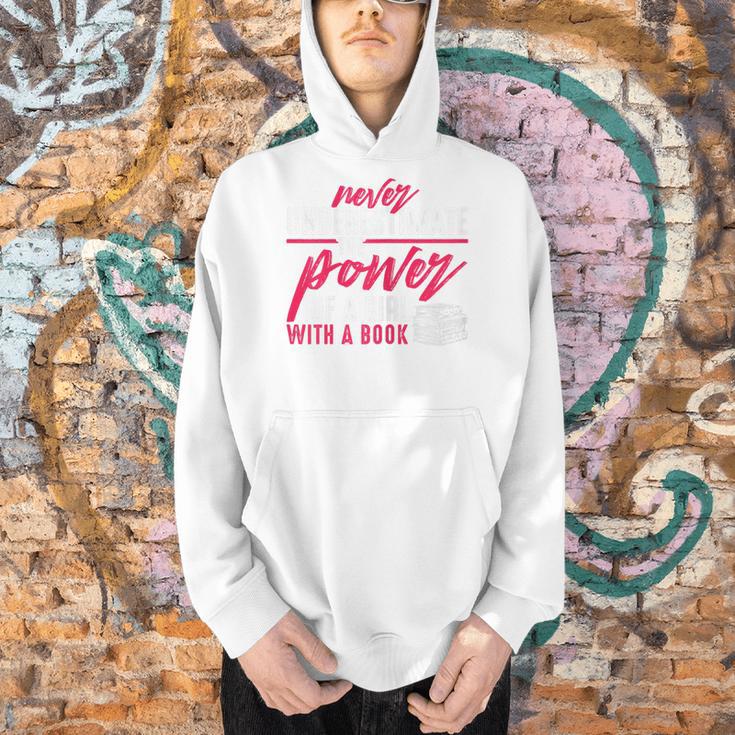 Never Underestimate The Power Of A Girl With A Book Read Men Hoodie