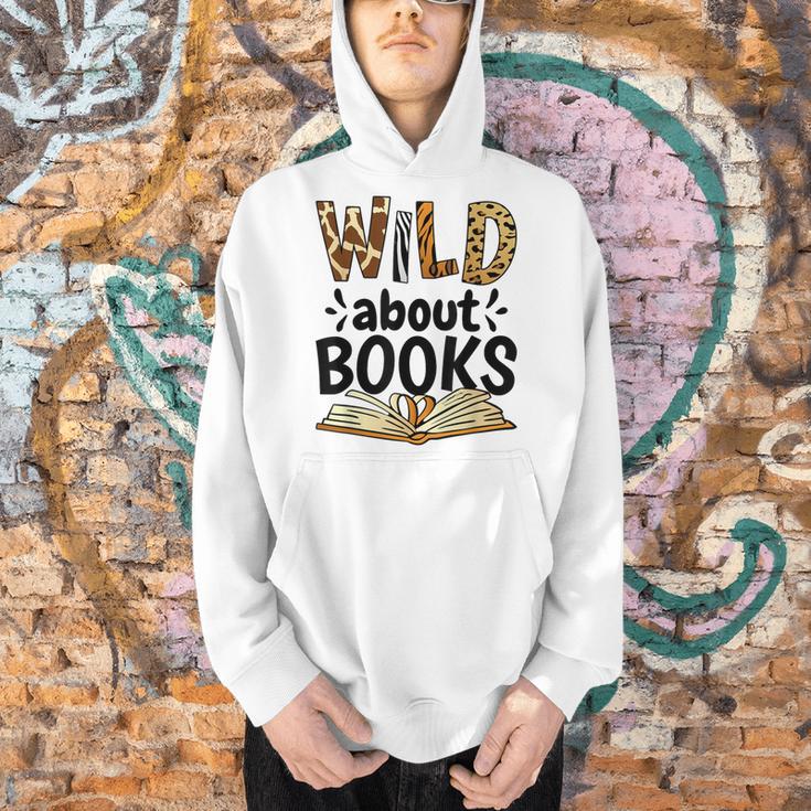 Wild About Books Booklover & Bibliophile Men Hoodie