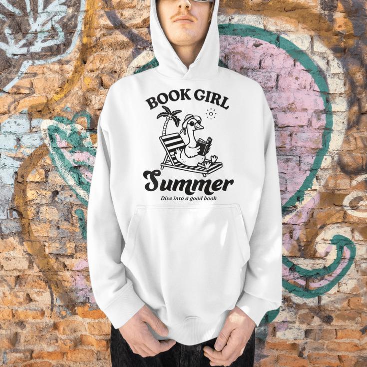 Women's Book Girl Summer Reading Duck Retro Beach Vacation Bookworm Men Hoodie Women's Book Girl Summer Reading Duck Retro Beach Vacation Bookworm Men Hoodie