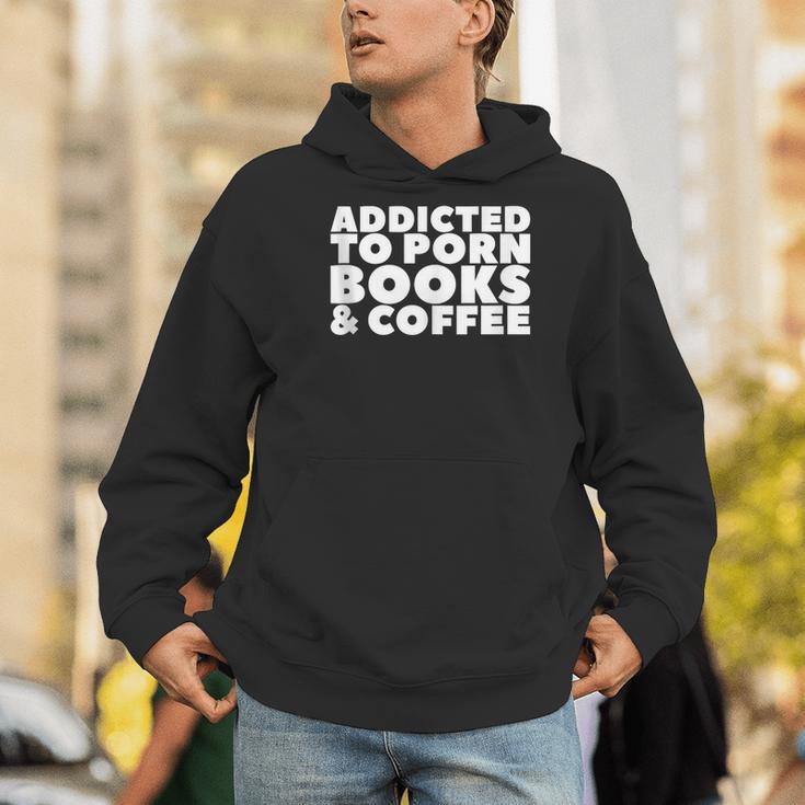 Addicted To Porn Books & Coffee Men Hoodie Addicted To Porn Books & Coffee Men Hoodie
