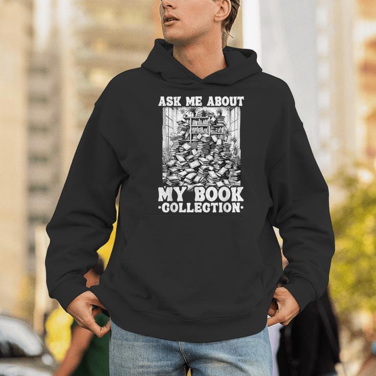 Ask Me About My Book Collection Bookworm Reading Book Men Hoodie