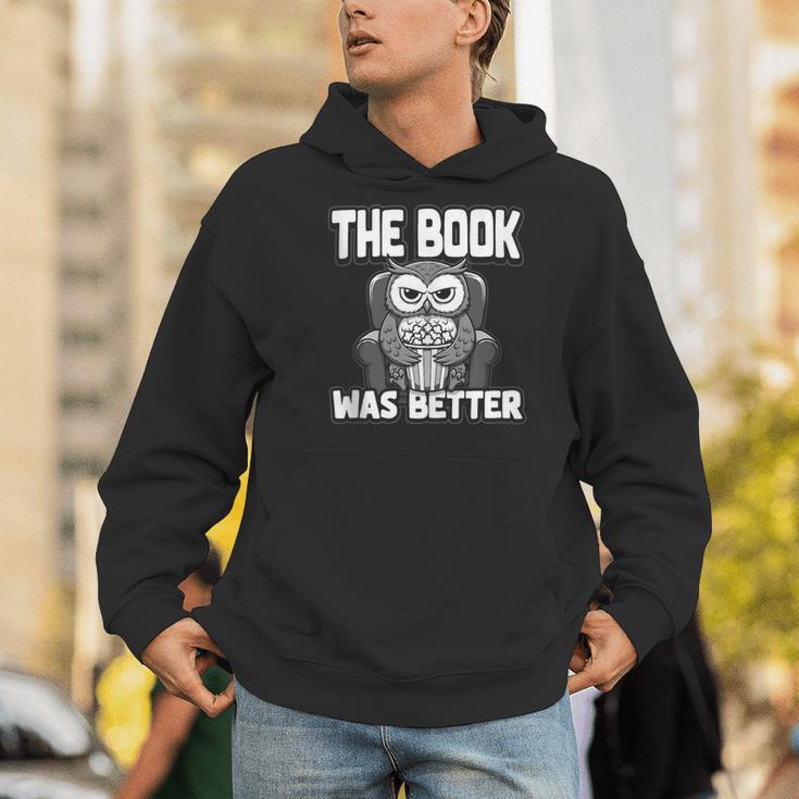 The Book Was Better Fiction Novel Readers Bookish Owl Men Hoodie The Book Was Better Fiction Novel Readers Bookish Owl Men Hoodie