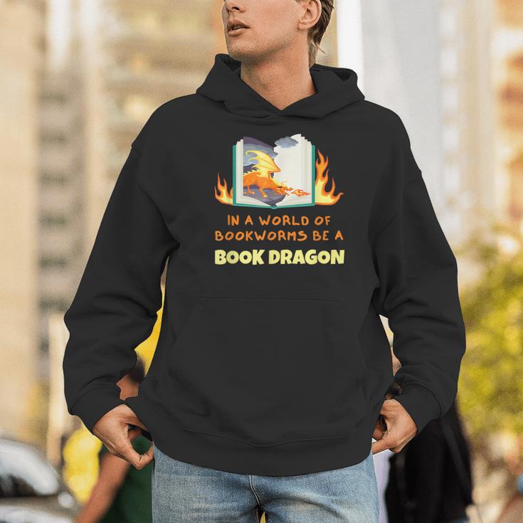 Book Dragon Librarian Book Lovers Men Hoodie