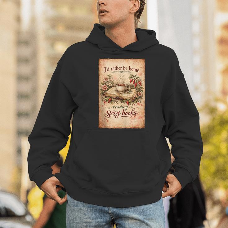 Book Lover Id Rather Be Home Reading Spicy Books Men Hoodie
