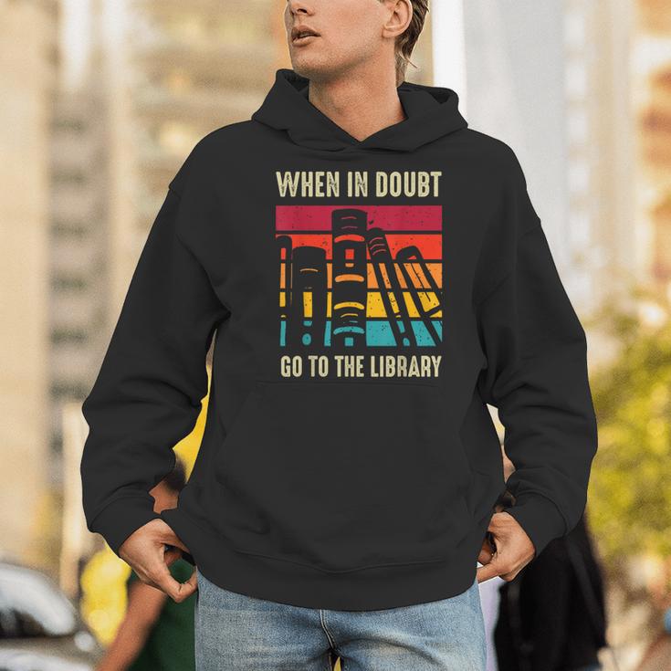 Book Lover When In Doubt Go To The Library Men Hoodie