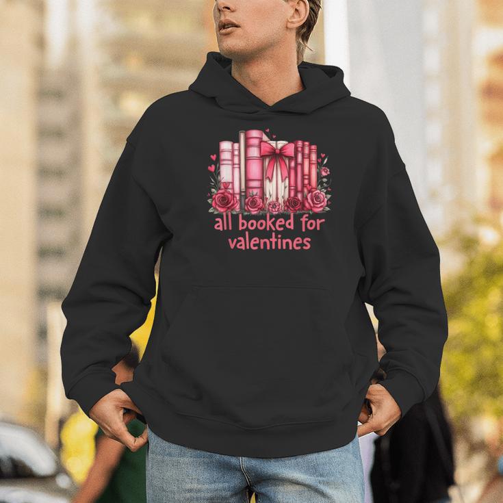 All Booked For Valentines Coquette Bow Book Lover Bookworm Men Hoodie