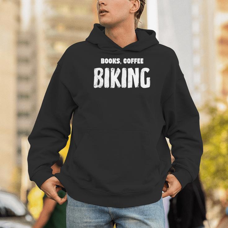 Books Coffee Biking Men Hoodie