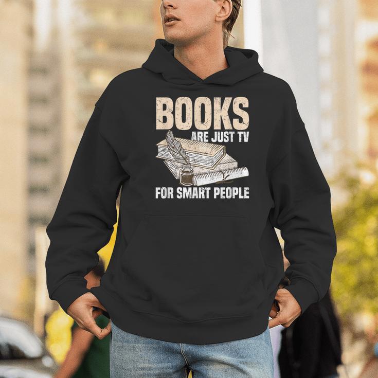 Books Are Just TV For Smart People Librarian Library Men Hoodie Books Are Just TV For Smart People Librarian Library Men Hoodie