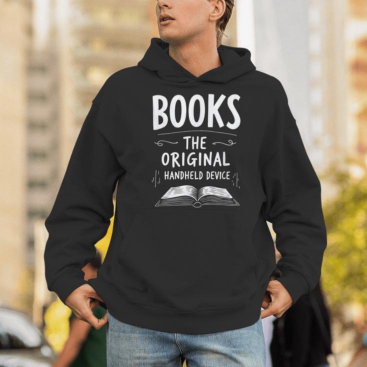 Books The Original Handheld Device Book Reading Men Hoodie