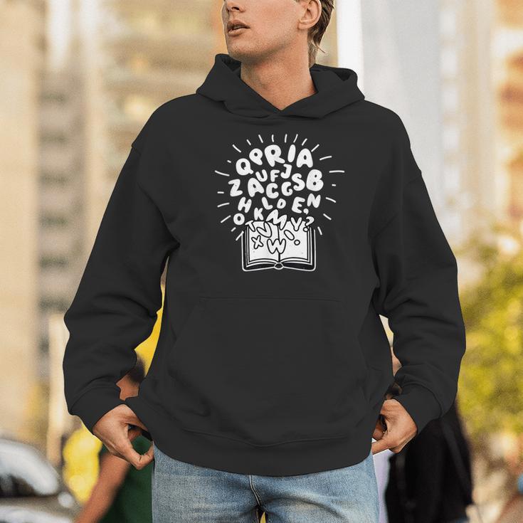Books Reading Book Lover Alphabet Literature Reader Men Hoodie Books Reading Book Lover Alphabet Literature Reader Men Hoodie