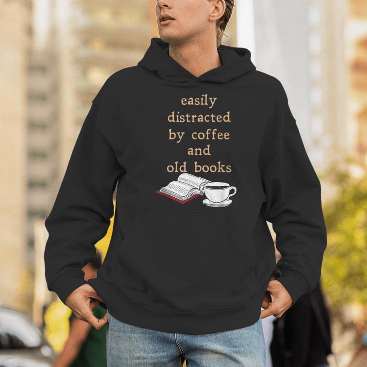 Dark Academia Aesthetic Easily Distracted By Coffee And Book Men Hoodie