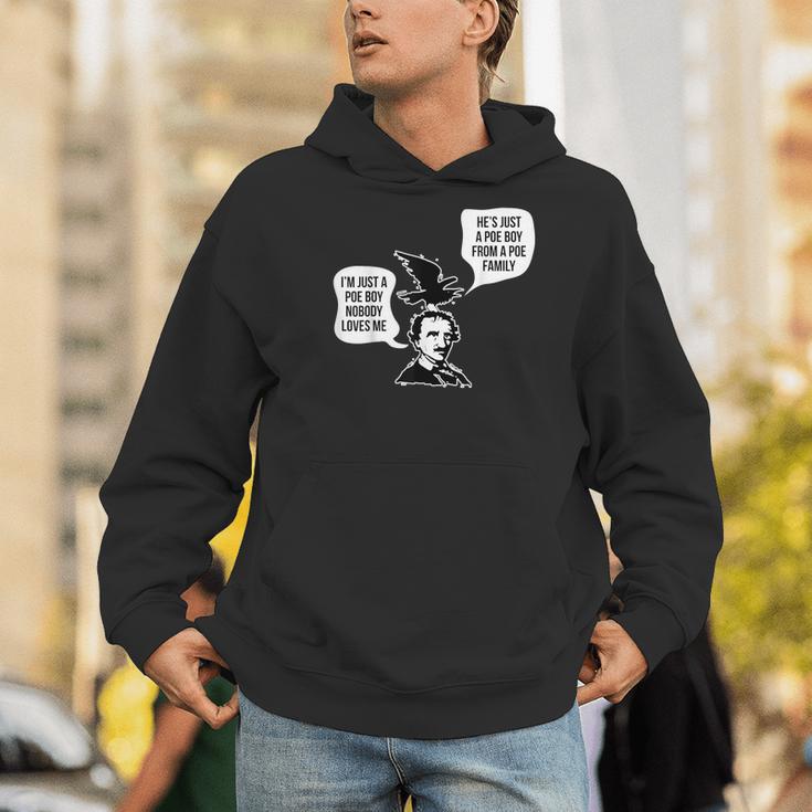 Edgar Allen Poe Raven Book Nerd Poet Literature Men Hoodie