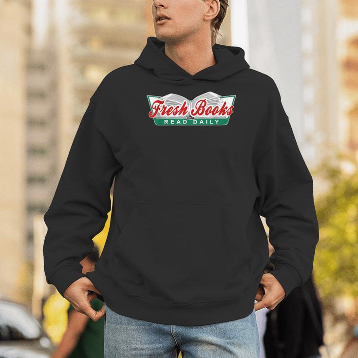 Fresh Books Read Daily Saying Reading And Book Men Hoodie