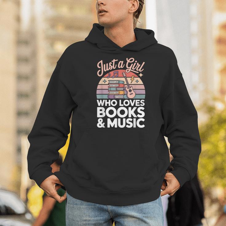 Just a Girl Who Loves Books And Music Men Hoodie