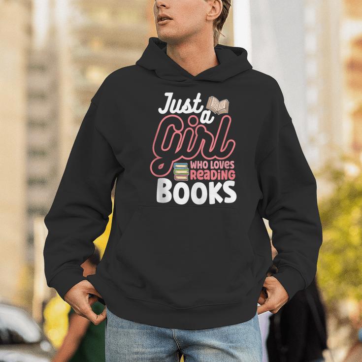 Just A Girl Who Loves Reading Books Book Nerd Librarian Men Hoodie