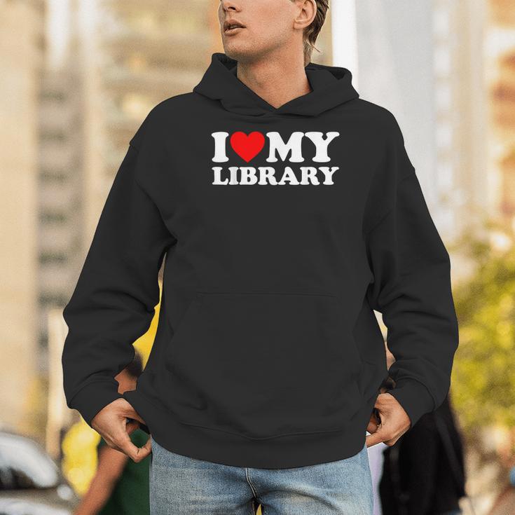 I Love My Library Heart For Book Lovers Readers Librarian Men Hoodie I Love My Library Heart For Book Lovers Readers Librarian Men Hoodie