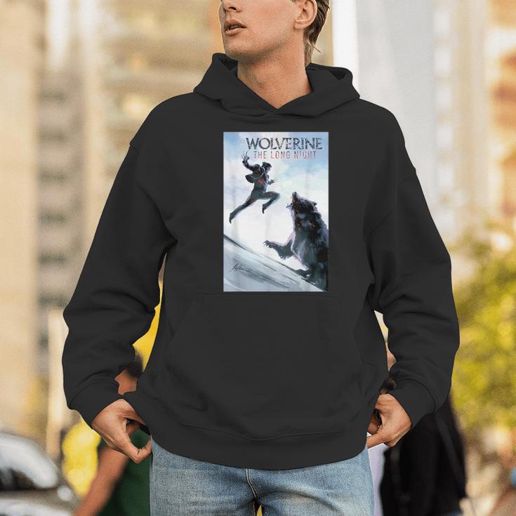 Marvel Comixology Wolverine Long Nights Comic Book Cover Men Hoodie