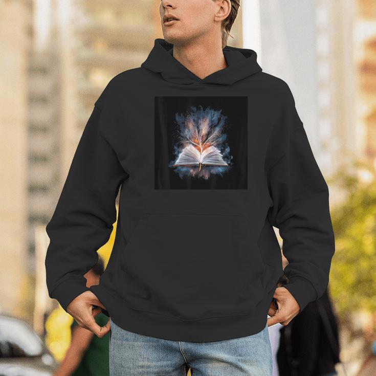 Motif With Magical Magic Book Men Hoodie Motif With Magical Magic Book Men Hoodie