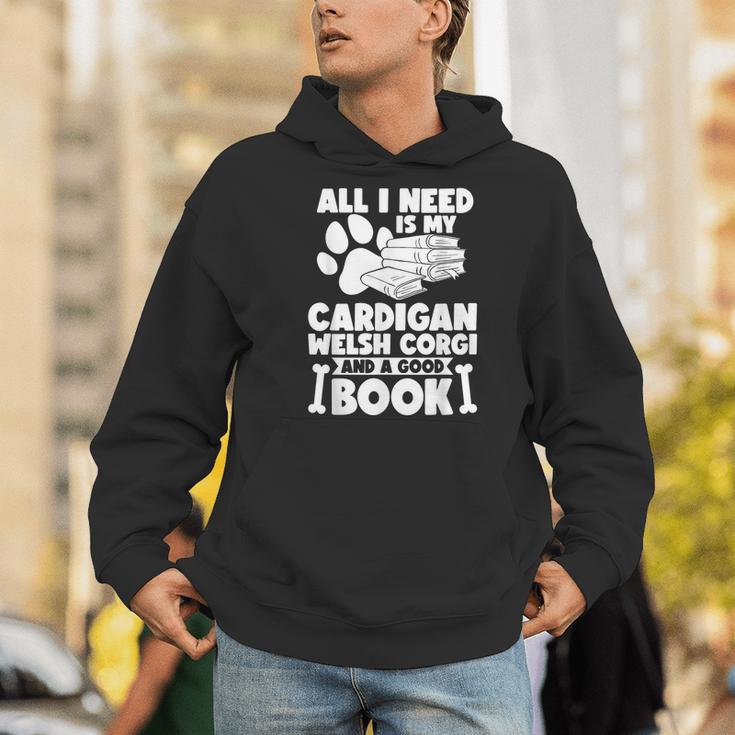 All i Need Is My Cardigan Welsh Corgi And a Good Book Men Hoodie