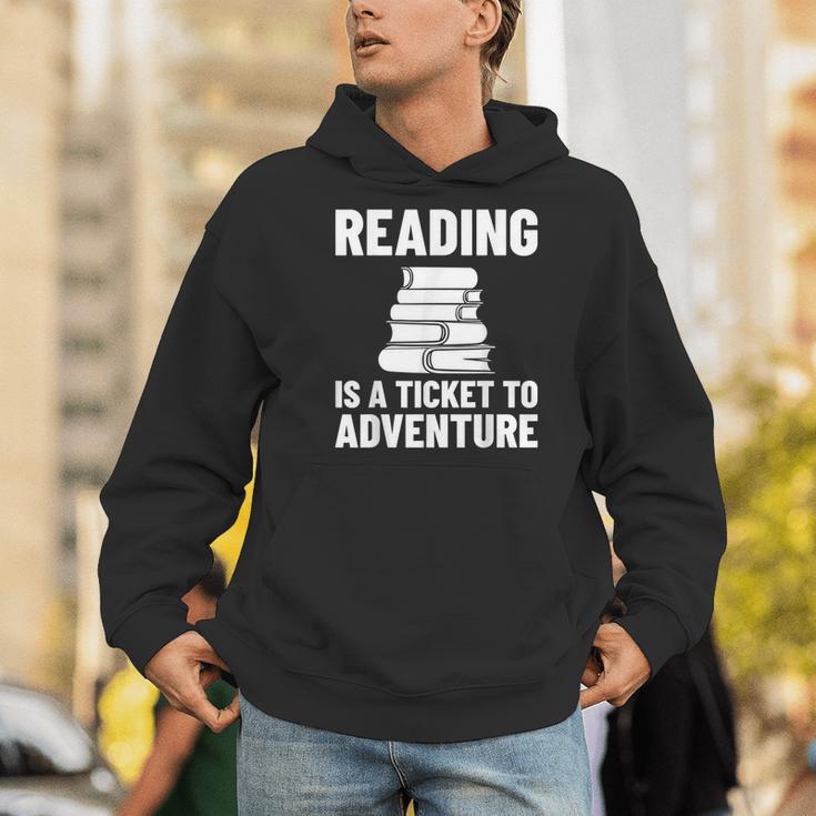 Reader Book Reading Bookworm Librarian Men Hoodie