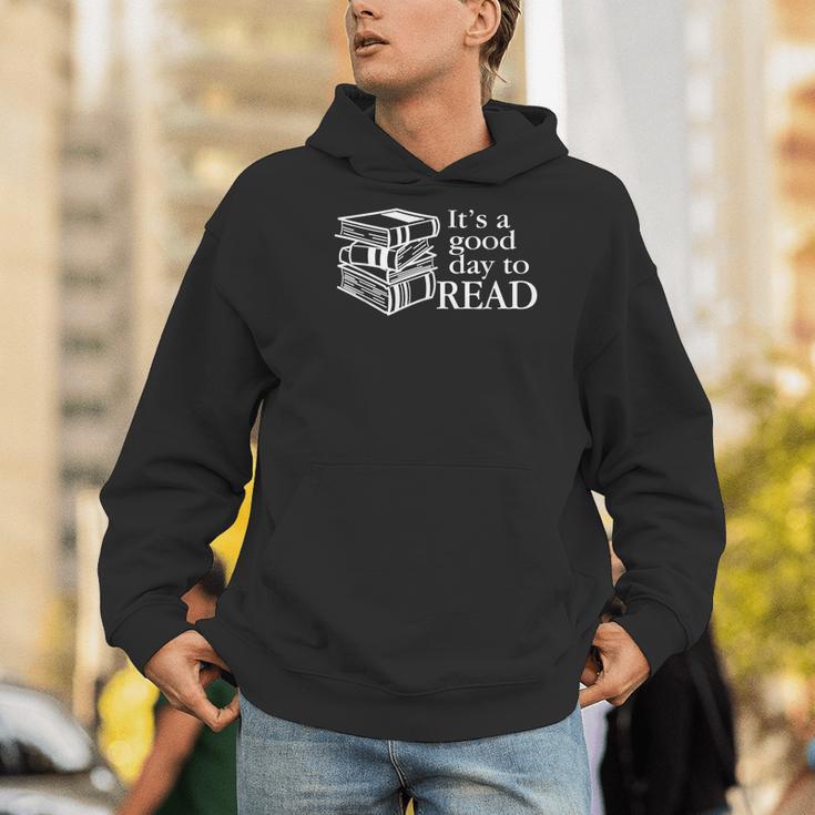 Reading Men Women Kids Books It's A Good Day To Read Men Hoodie
