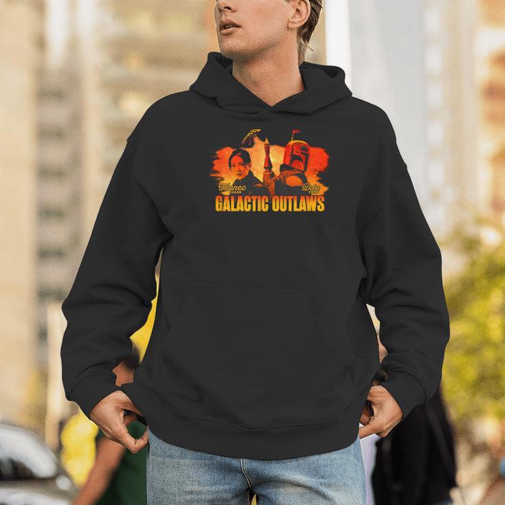 Star Wars The Book Of Boba Fett Galactic Sunset Poster Men Hoodie
