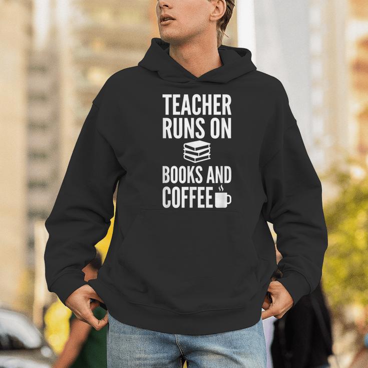 Teacher Runs On Books And Coffee Teachers Men Hoodie