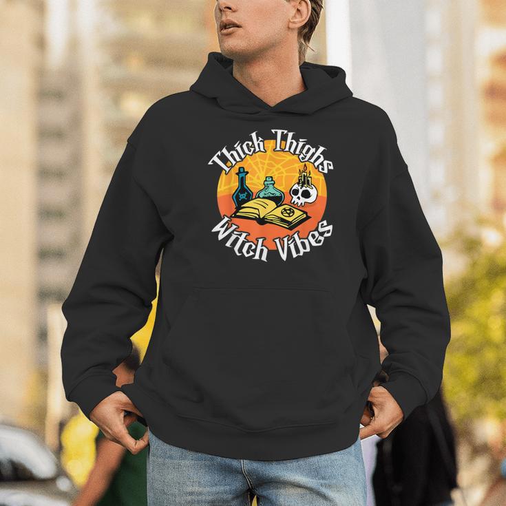Thick Thighs Witch Vibes Spell Book And Potions Men Hoodie