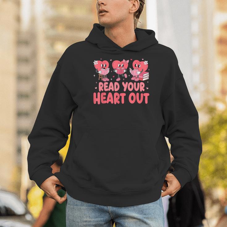 Valentine Day Book Read Your Heart Out Lovers Teacher Kids Men Hoodie Valentine Day Book Read Your Heart Out Lovers Teacher Kids Men Hoodie