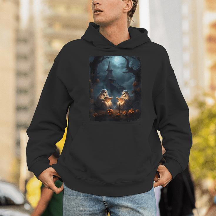 Vintage Boo Halloween Camping Reading Teacher Books Ghost Men Hoodie Vintage Boo Halloween Camping Reading Teacher Books Ghost Men Hoodie