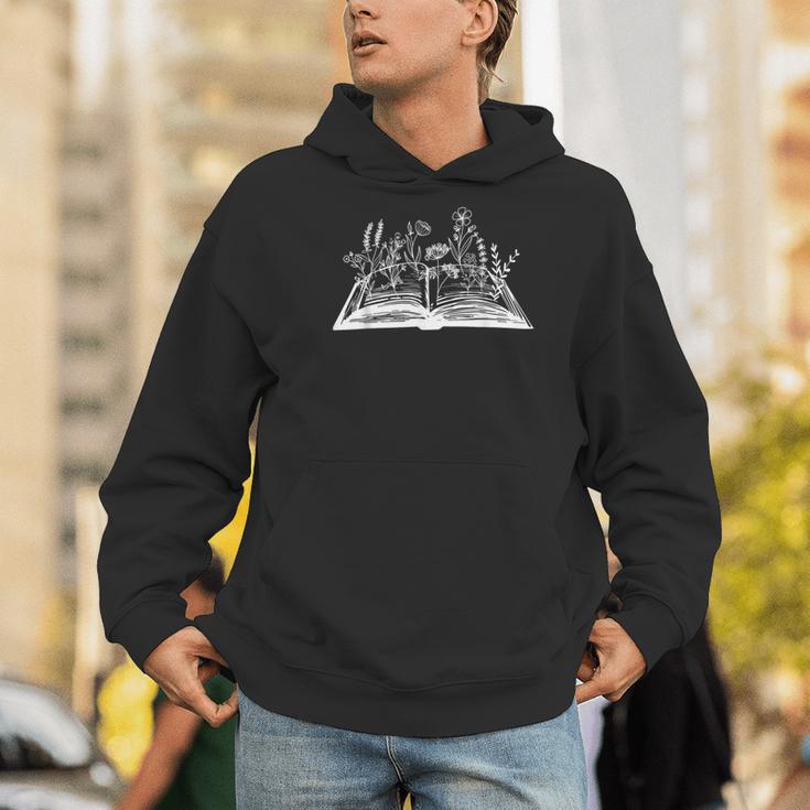 Wildflowers Book Day Flower Books Lover Reader Bookworm Cool Men Hoodie Wildflowers Book Day Flower Books Lover Reader Bookworm Cool Men Hoodie