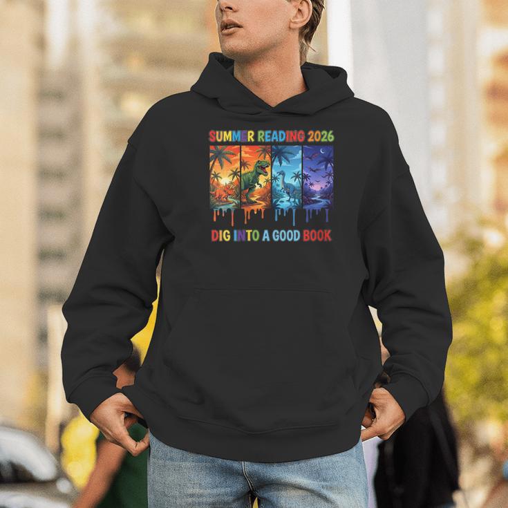 Women's Summer Reading 2026 Unearth A Story Dinosaur Books Men Hoodie