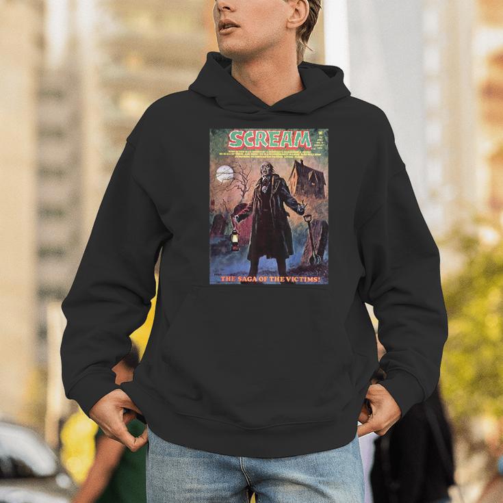 Zombie Halloween Horror Vintage Comic Book Retro Scary Men Hoodie