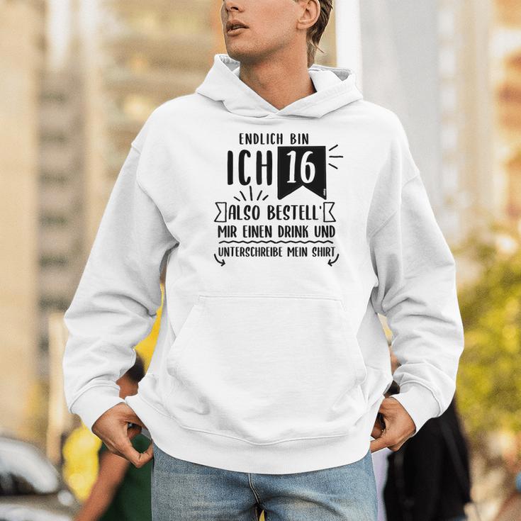 16th Birthday Party Guest Book Guest List Celebration 16 Years Men Hoodie