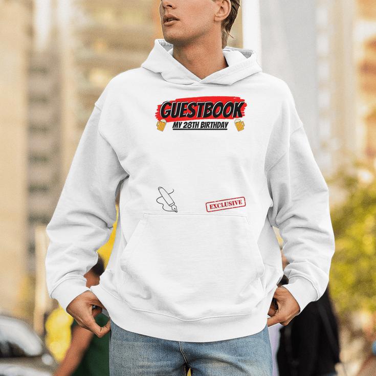28 Year 28th Birthday Guest Book Men Hoodie