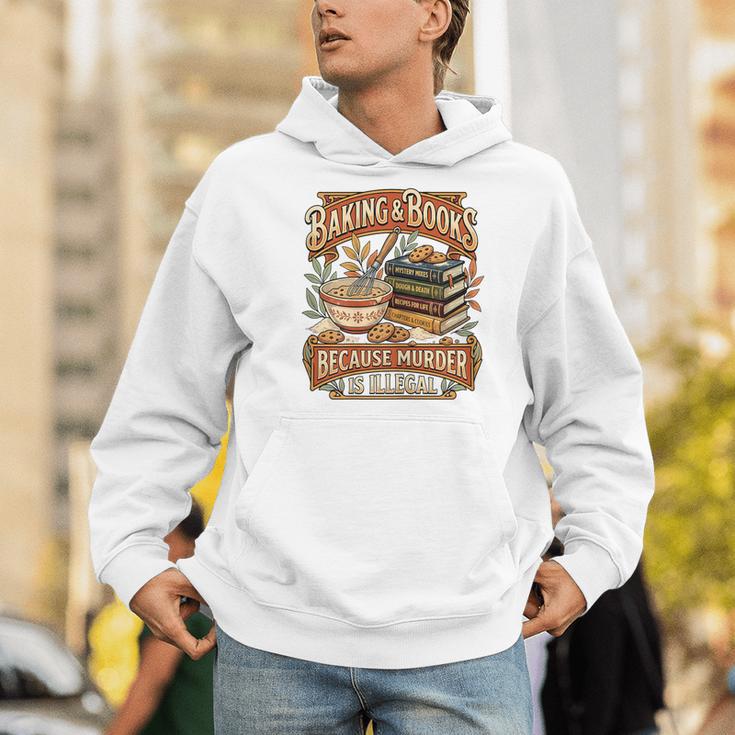 Baking Books Vintage Because Murder Is Illegal Aesthetic Men Hoodie Baking Books Vintage Because Murder Is Illegal Aesthetic Men Hoodie