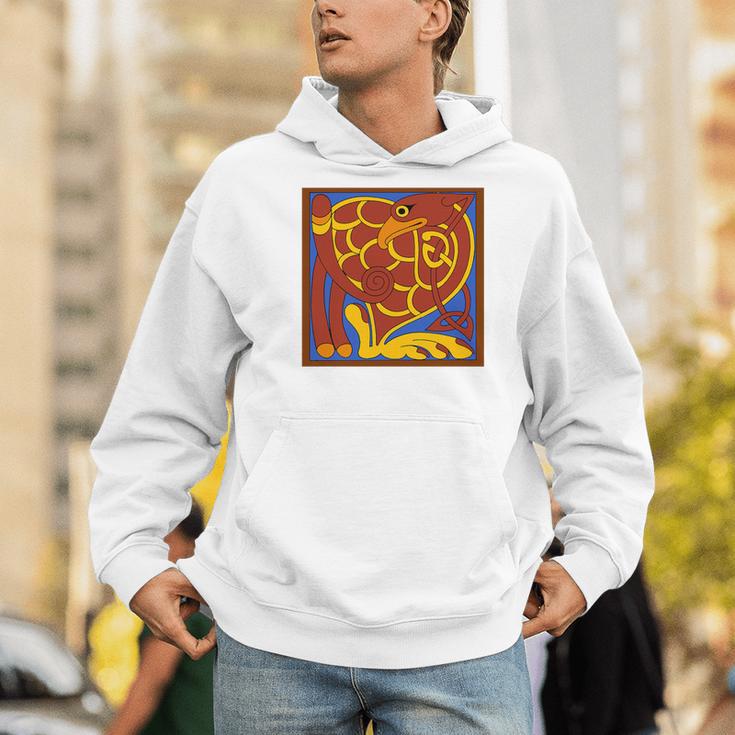 Book Of Kells Celtic Knot Medieval Bird Premium Tri-Blend Men Hoodie