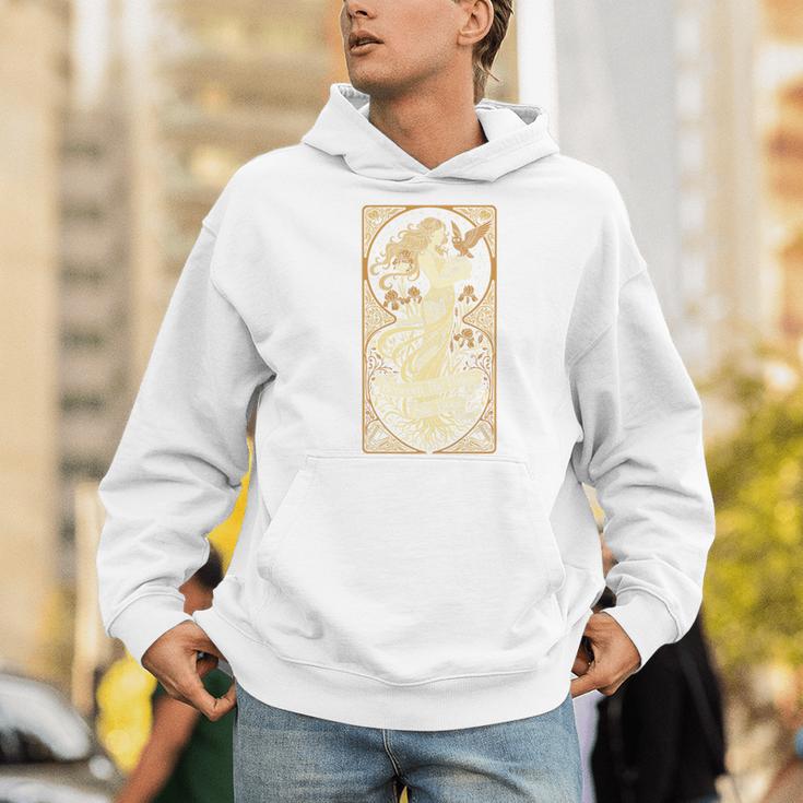 Book Lover Girl Librarian Between The Pages She Lives Premium Tri-Blend Men Hoodie