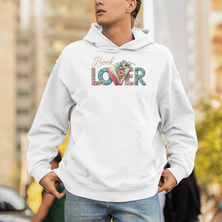 Book Lover Vintage Bookworm Floral Reading Women Girls Men Hoodie