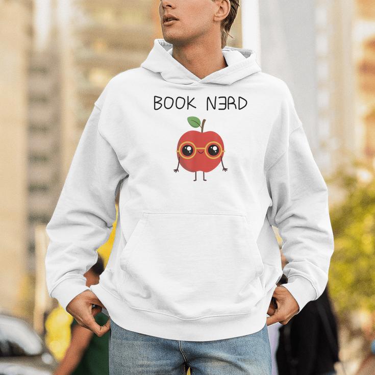 Book Nerd Teacher Apple Backwards E For Men Women Kids Men Hoodie