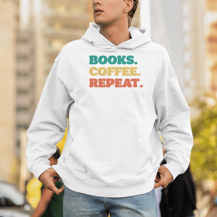 Books Coffee Repeat Men Hoodie