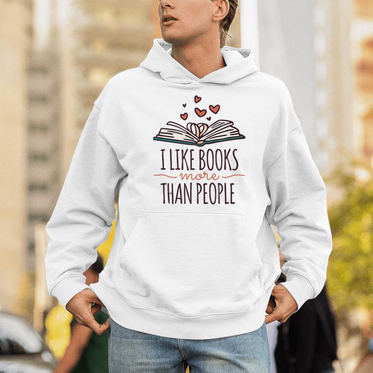 I Like Books More Than People Men Hoodie