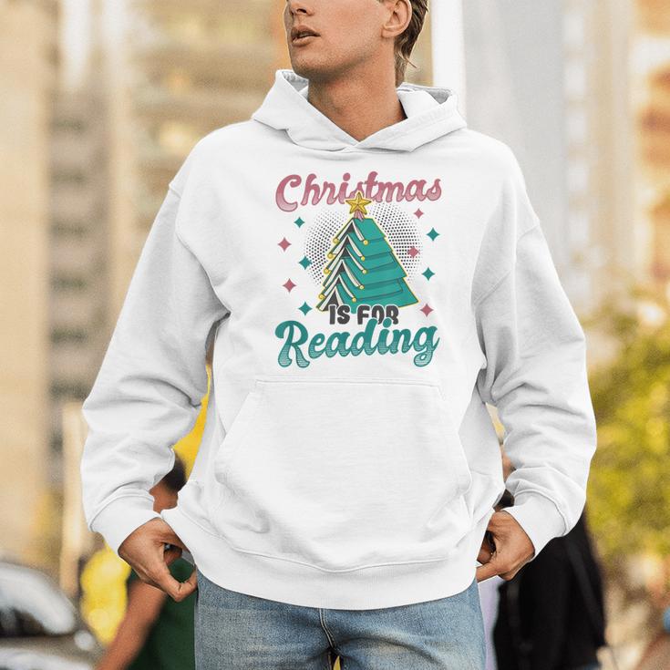 Christmas Is For Reading Books Christmas Tree Books Men Hoodie