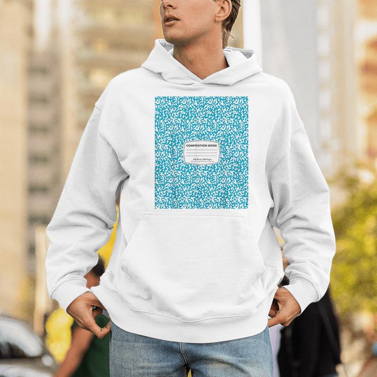 Classic Sky Blue Composition Book School Book Teachers Men Hoodie