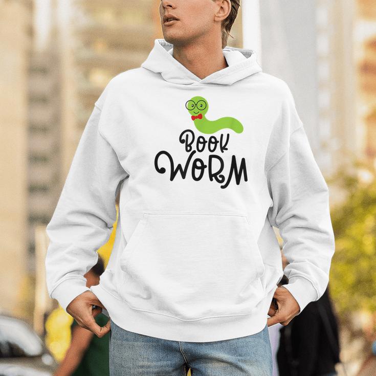 Cute Book Worm Reading Lovers Men Hoodie