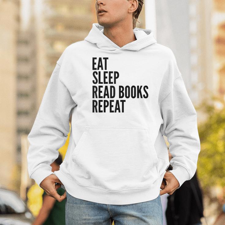 Eat Sleep Read Books Repeat Book Reader Men Hoodie
