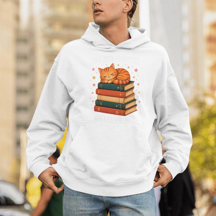 I'm A Book Character Believe Me Cat Reader Bookworm Men Hoodie