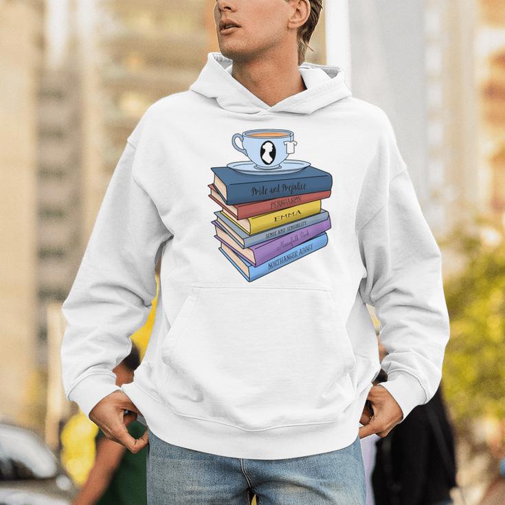 Jane Austen Books And Tea Men Hoodie